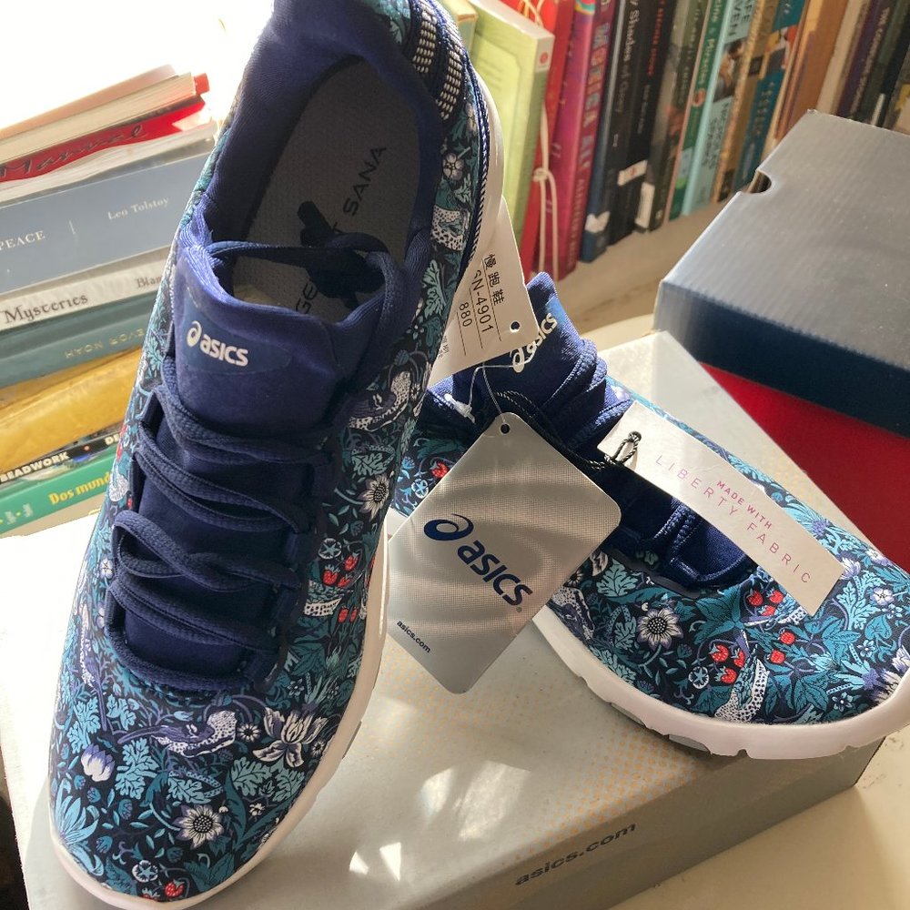 ASICS (rare) GEL FIT SANA SE blue, slip on sneakers size 7